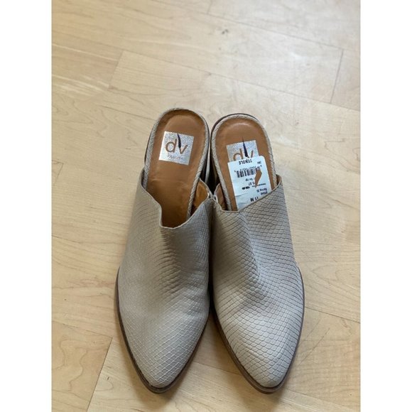 Dolce Vita "Tendle" Mules Womens Beige Snake Embossed DV - Picture 2 of 9